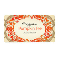 Pumpkin Pie Labels, Customize