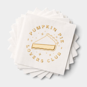 Pumpkin Pie Lovers Club Foil Napkins