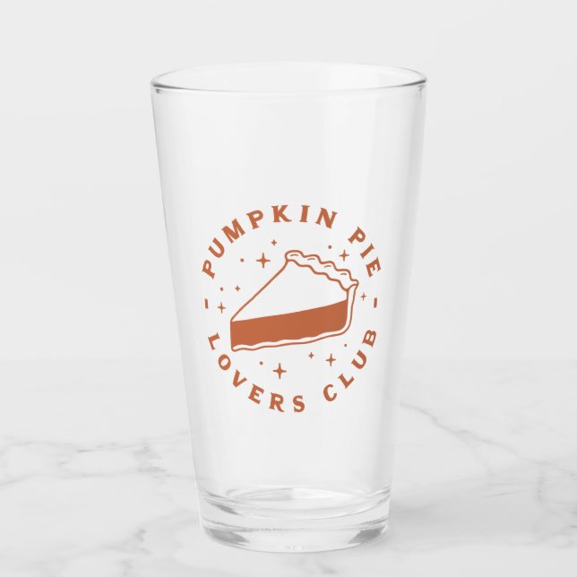Pumpkin Pie Lovers Club Glass (Front)