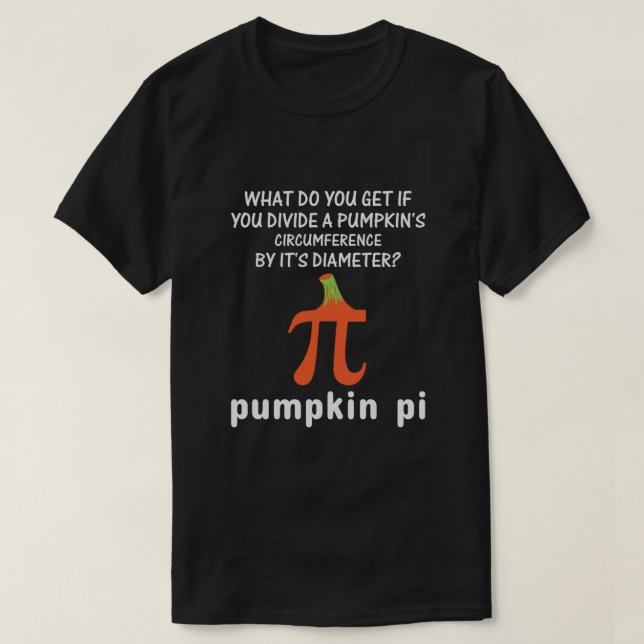 Pumpkin Pie Math Funny Halloween Pi Day Costume  T-Shirt (Design Front)