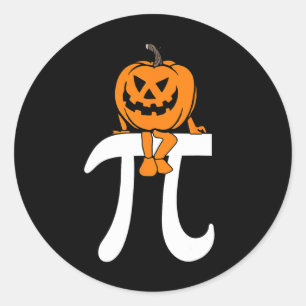 Pumpkin Pie Math Funny Halloween Thanksgiving Pi D Classic Round Sticker