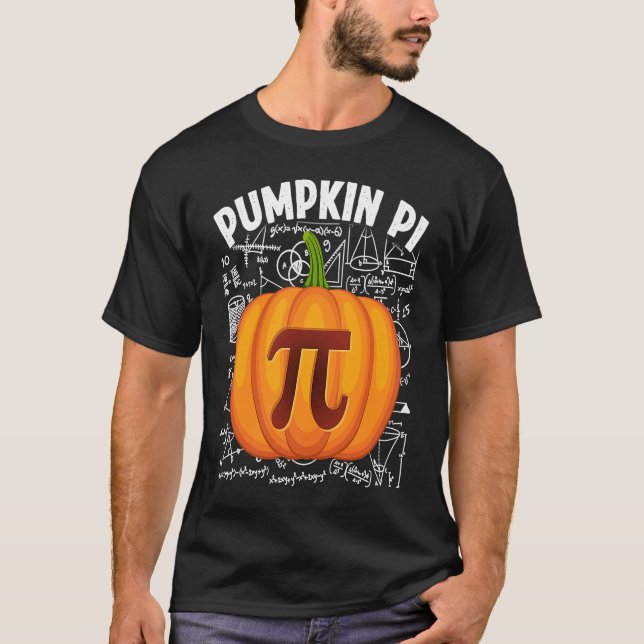 Pumpkin Pie Math Thanksgiving Halloween Pi Day Cos T-Shirt (Front)