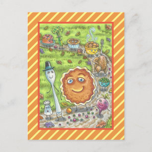 PUMPKIN PIE PARADE, THANKSGIVING FEAST CELEBRATION POSTCARD