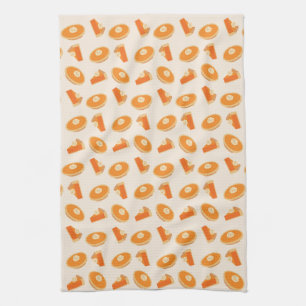 Pumpkin Pie Pattern Kitchen Towel