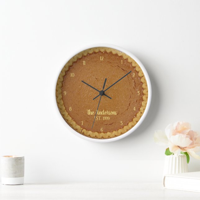 Pumpkin Pie Pie O'Clock Personalized Clock (Home)