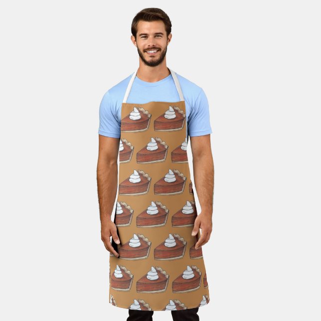 Pumpkin Pie Piece Slice Thanksgiving Dinner Apron (Worn)