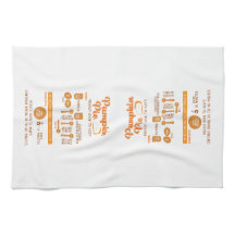 Pumpkin Pie Recipe Kitchen Towel – Rustic