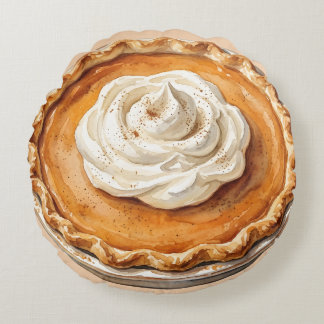 Pumpkin Pie Round Pillow