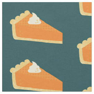 Pumpkin Pie Slice Fabric Pattern