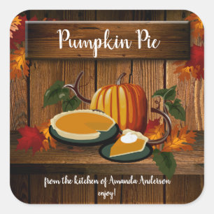 Pumpkin Pie Sq Label