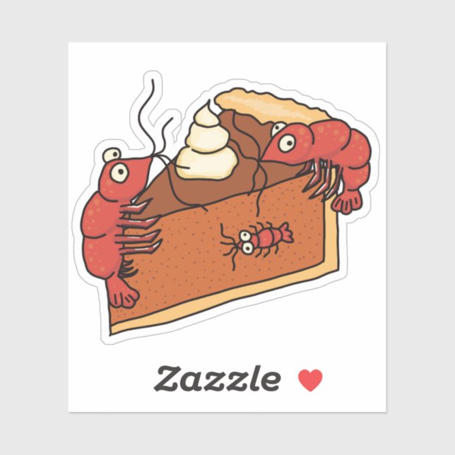 Pumpkin Pie Thanksgiving Shrimp Sticker (Sheet)