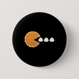 Pumpkin Pie Thanksgiving Video Game 1 2 Inch Round Button