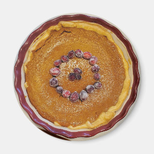 Pumpkin Pie with Cranberries  Magnet