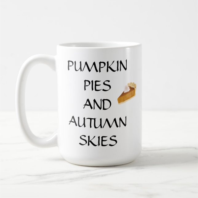 Pumpkin Pies And Autumn Skies Coffee Mug (Left)