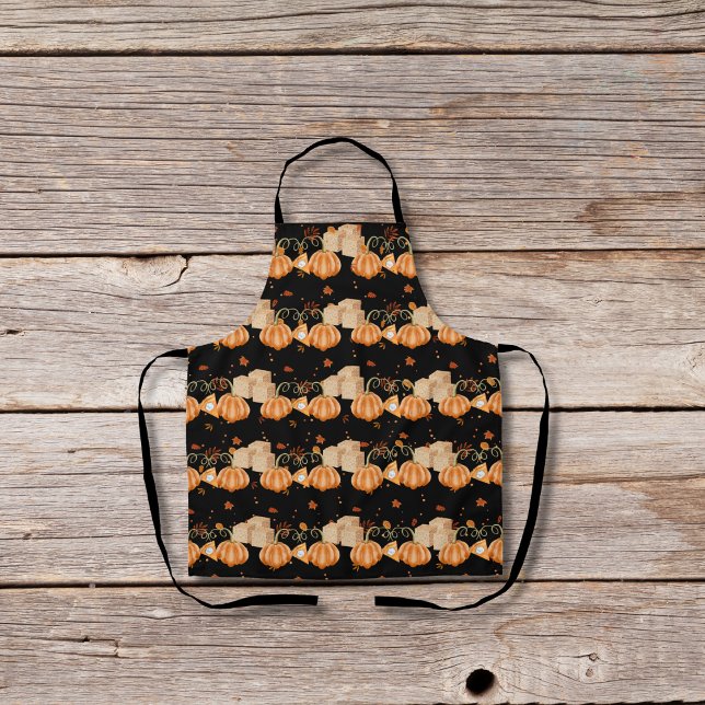 Pumpkin pies and brown sugar cubes black apron (Creator Uploaded)