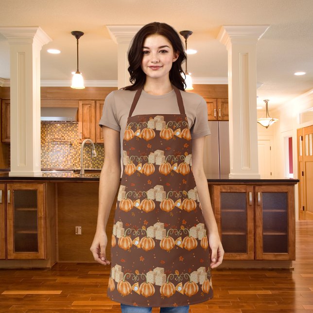 Pumpkin pies and brown sugar cubes brown apron (Creator Uploaded)
