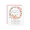 Pumpkin Pink Floral 1st Birthday Party Invitation