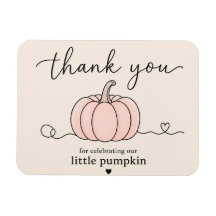 Pumpkin Pink Minimalist Thank You