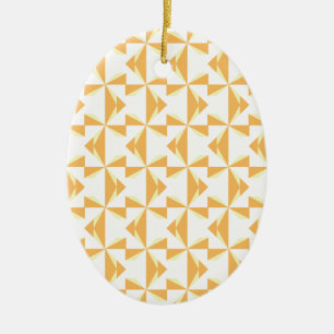 Pumpkin Pinwheels Ceramic Ornament