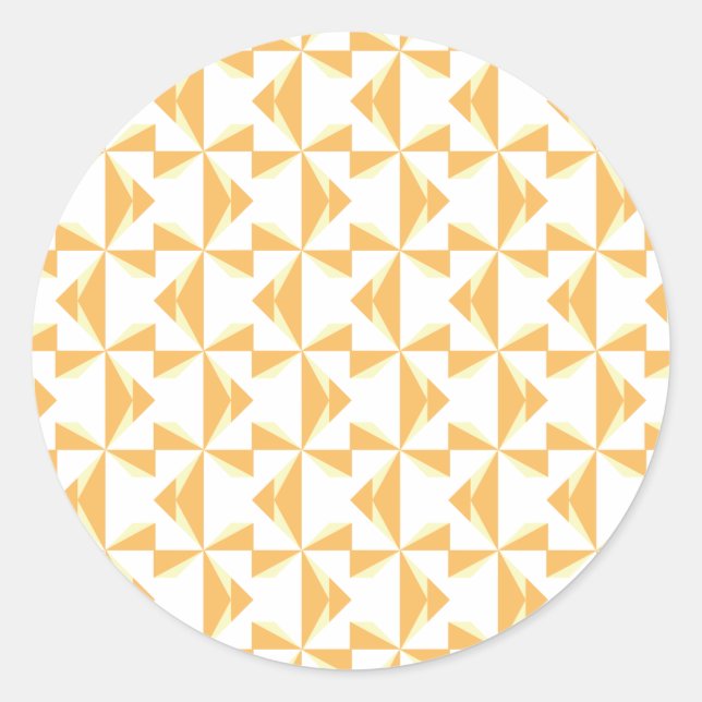 Pumpkin Pinwheels Classic Round Sticker (Front)