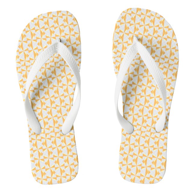 Pumpkin Pinwheels Flip Flops (Footbed)
