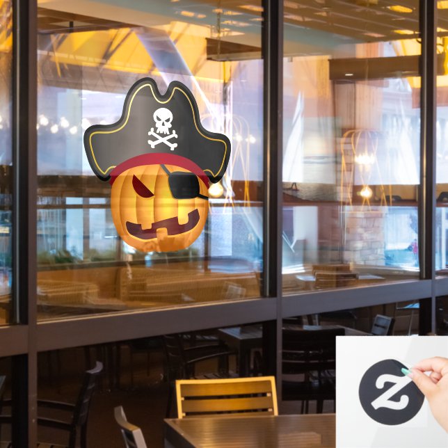Pumpkin Pirate Window Cling (Restaurant Window)