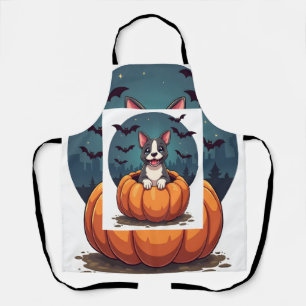 Pumpkin Pitbull Smile Apron