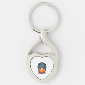 Pumpkin Pitbull Smile Keychain