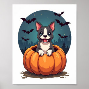 Pumpkin Pitbull Smile Poster