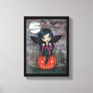 Pumpkin Pixie Wrapped Canvas Print
