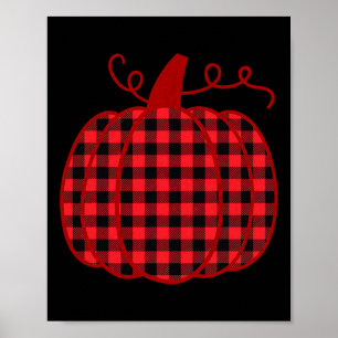 Pumpkin Plaid Print For Thanksgiving Thankful Vibe