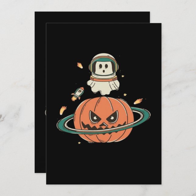 Pumpkin Planet  Invitation (Front/Back)
