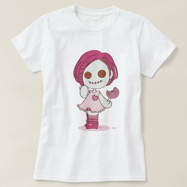 pumpkin popsicle zombie girl shirt (Design Front)