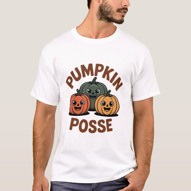 Pumpkin Posse Halloween T-Shirt (Front)