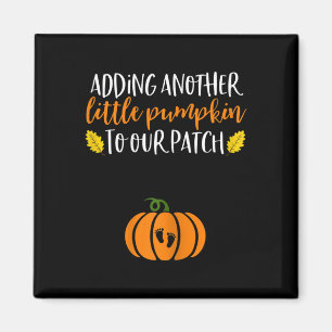 Pumpkin Pregnancy Announcement  Halloween Baby Magnet