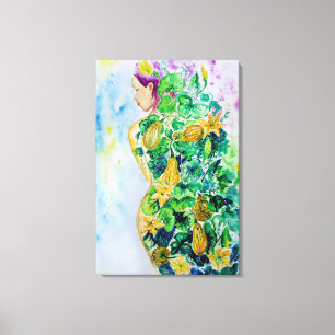 Pumpkin Princess Painting Art Canvas Print