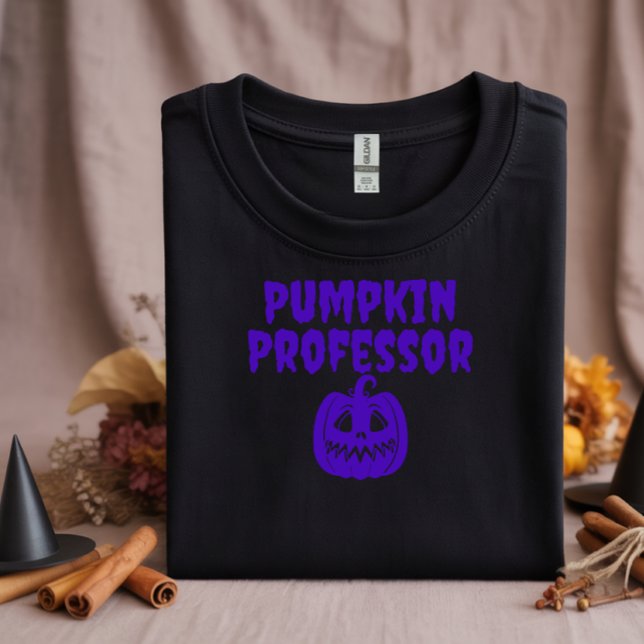 Pumpkin Professor purple typography T-Shirt (Creator Uploaded)