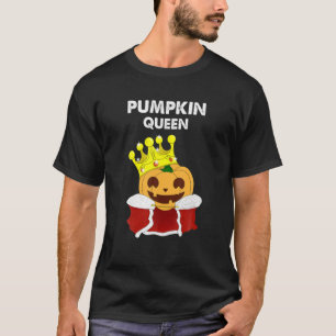 Pumpkin Queen Crown Halloween Costume Women T-Shirt