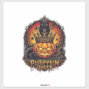 Pumpkin Queen Halloween Owl Spider Black Cat_1