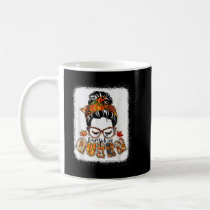 Pumpkin Queen Messy Bun Fall Pumpkin Fall Vibes Au Coffee Mug