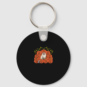 Pumpkin Ragdoll Cat Halloween Kitten Jack O Lanter Keychain