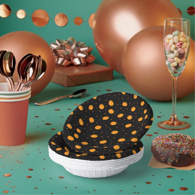 Pumpkin Rain Paper Bowls Plate (Multi)