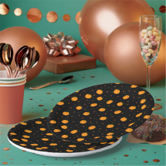Pumpkin Rain Paper Plates