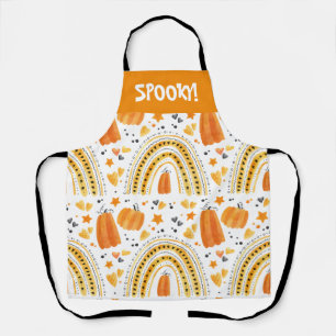 Pumpkin Rainbow Halloween All Over Print Apron