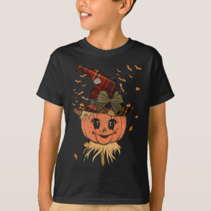 Pumpkin Reaper Head And Hat Fall Vintage Halloween T-Shirt