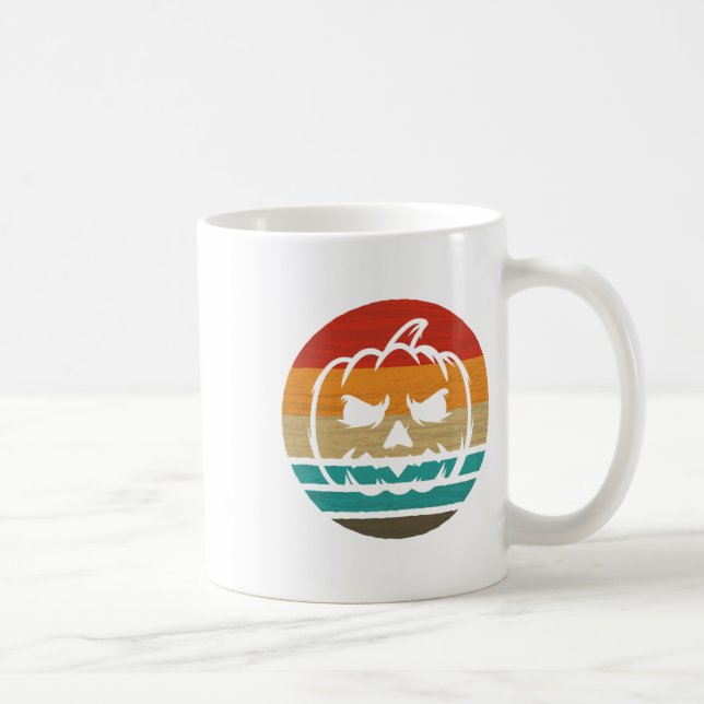 Pumpkin Retro Style Vintage  Coffee Mug (Right)