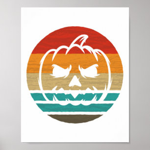 Pumpkin Retro Style Vintage  Poster