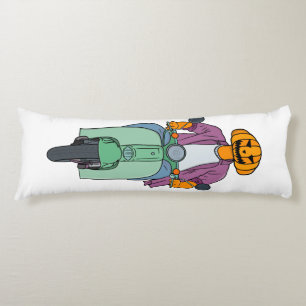 Pumpkin Rider on Mint Scooter Body Pillow
