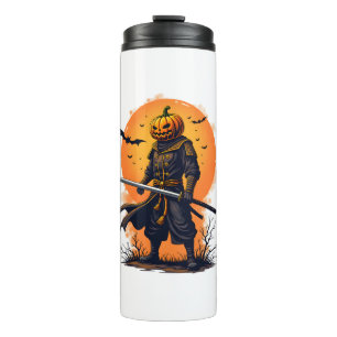 Pumpkin Samurai � Halloween Warrior T-Shirt Thermal Tumbler