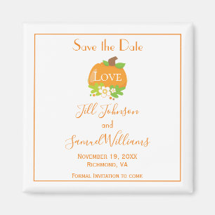 Pumpkin Save the Date Magnet